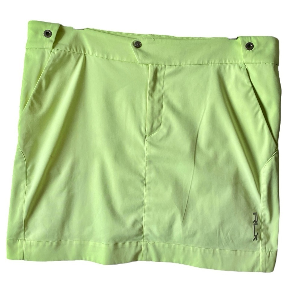 RLX Ralph Lauren Women’s Neon Green Golf Sporty Active Skort Size 14